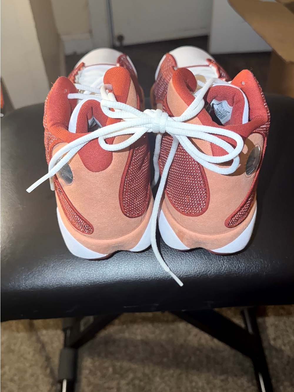 Authentic Original Vintage Style Jordan Coral and Rust Men's Sneakers